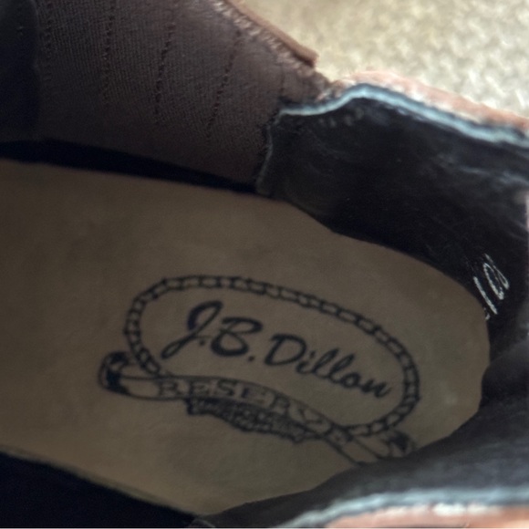 J. B. Dillon Studded and Fur Ankle Cowgirl Boots - Picture 7 of 8